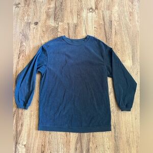 Blue Corduroy Long Sleeve Shirt